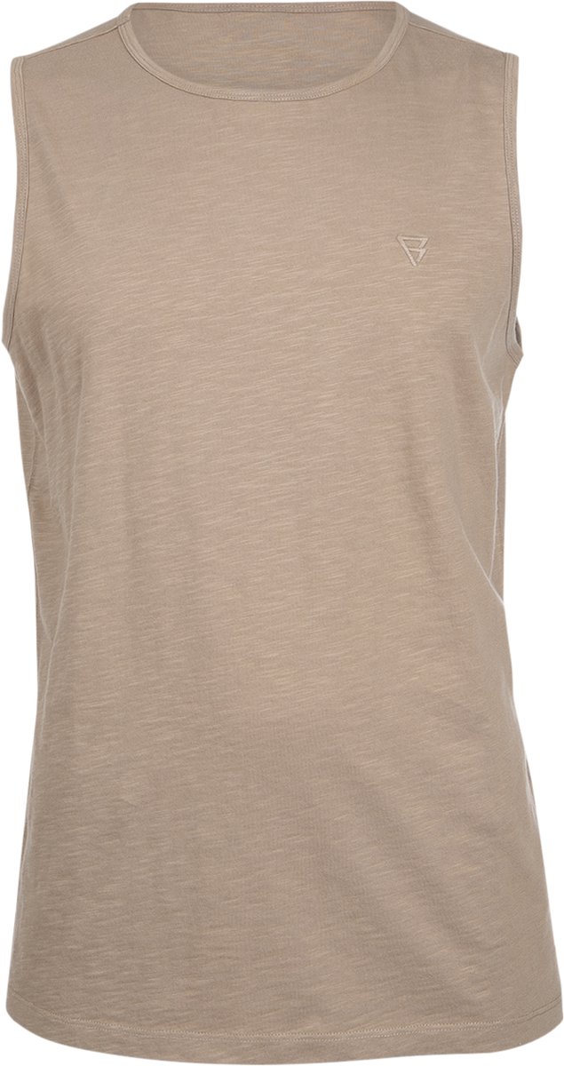 Brunotti Malaku-Slub Singlet Heren 100% Slubkatoen Ademend XXL Chinchilla
