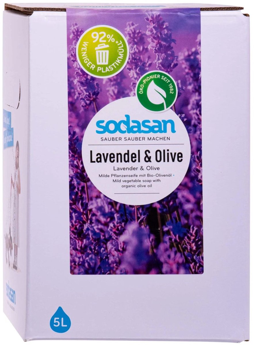 Vloeibare zeep lavendel, 5 Liter navulling, natuurlijke handzeep