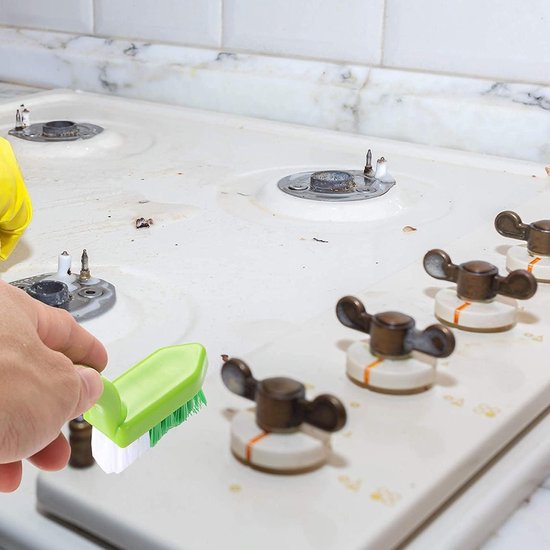 Set van 4 voegenreinigingsborstels - Nylon borstel voor grondige reiniging van tegels, badkamer en keuken van Merkloos	 — afbeelding 4