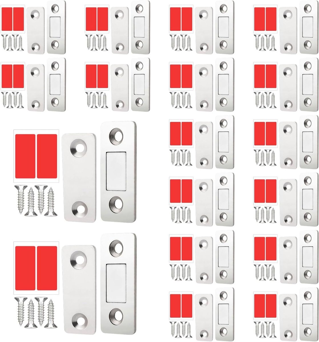 Ultra Dunne Deurmagneten - 16 Stuks Zelfklevend voor Kastdeuren, Lades en Kasten - Ideaal voor Keuken, Meubels en Glijdende Deuren