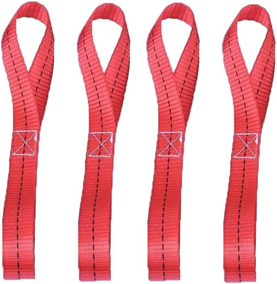 Zware Nylon Lashing Straps - 4 Stuks Verstelbare Lussen voor Motor, Fietsen en Camping met een Draagkracht van 800kg