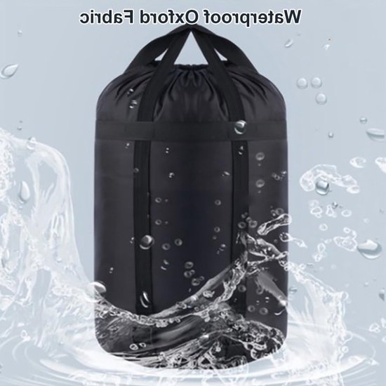 Waterdichte en ultralichte compressiezak voor slaapzakken - Ideaal voor kamperen en wandelen, nylon opslagoplossing voor kleding en uitrusting van Merkloos — afbeelding 4