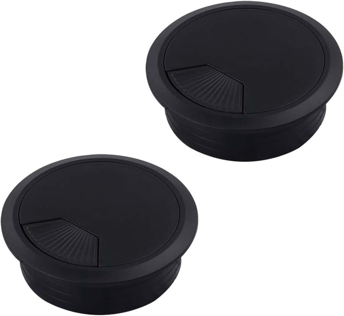 Kabeldoorvoer voor Bureau, 2 Stuks, 60mm Gatenafdekking voor Kabels, Ideaal voor Thuis en Kantoor, Kabelbeheer en Organisatie