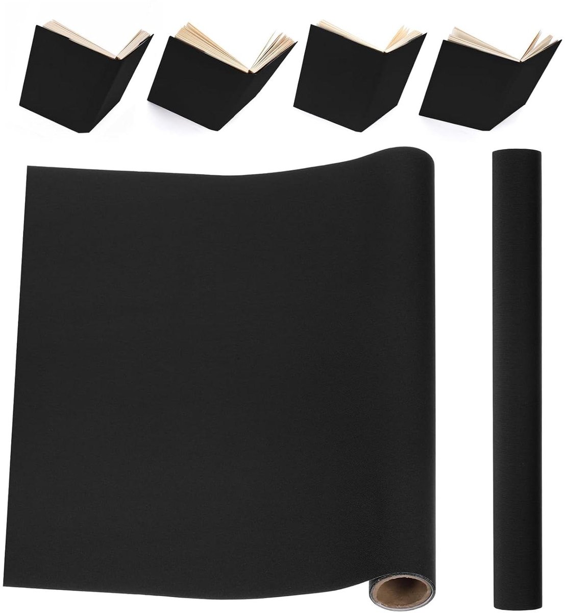 Boekbindersdoek - Reparatie Tape - Boeken Versterken - Archiefkwaliteit - 102 x 41 cm - Zwart