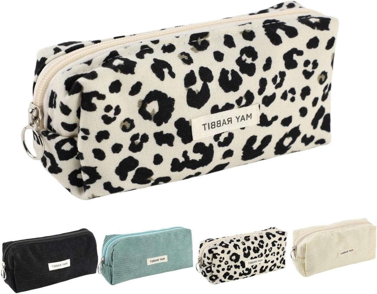 Stijlvolle en praktische etui van corduroy, ideaal voor school en cosmetica, lichtgewicht en trendy voor meisjes