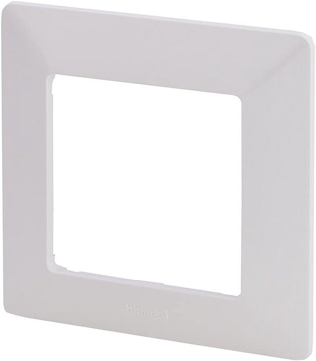 Afdekraam Enkel - Frame Enkel - Wandmontage Schakelaar - Halogeenvrij Thermoplast - 8.6 x 8.6 cm - Ultrawit