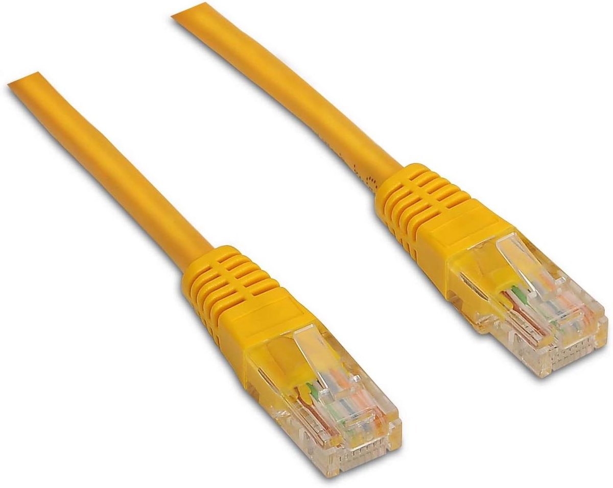 Ethernet Netwerkkabel - RJ45 Kabel - Internet Verbinding - Cat6 Unshielded - 24 Meter - Geel