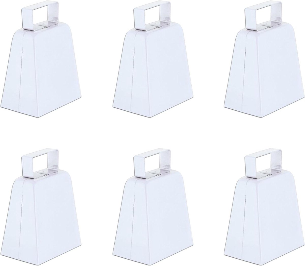 Koebellen Set - Belletjes - Feest Geluid - Metalen Bel - 6 stuks - Wit