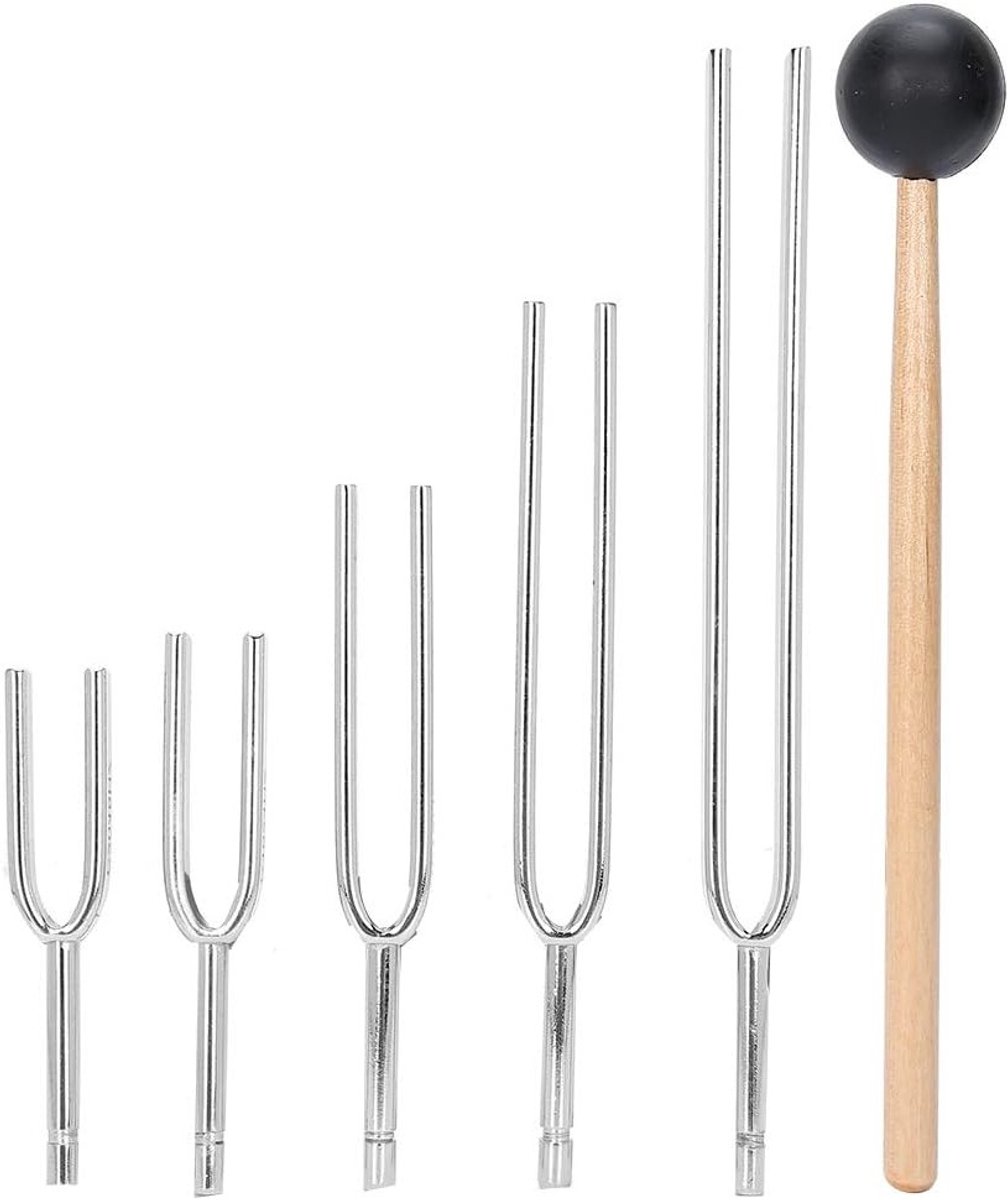 Stemvork Set - 5 Delig - Muziek Instrumenten - Nauwkeurige Frequentie - Diverse Maten - Aluminium