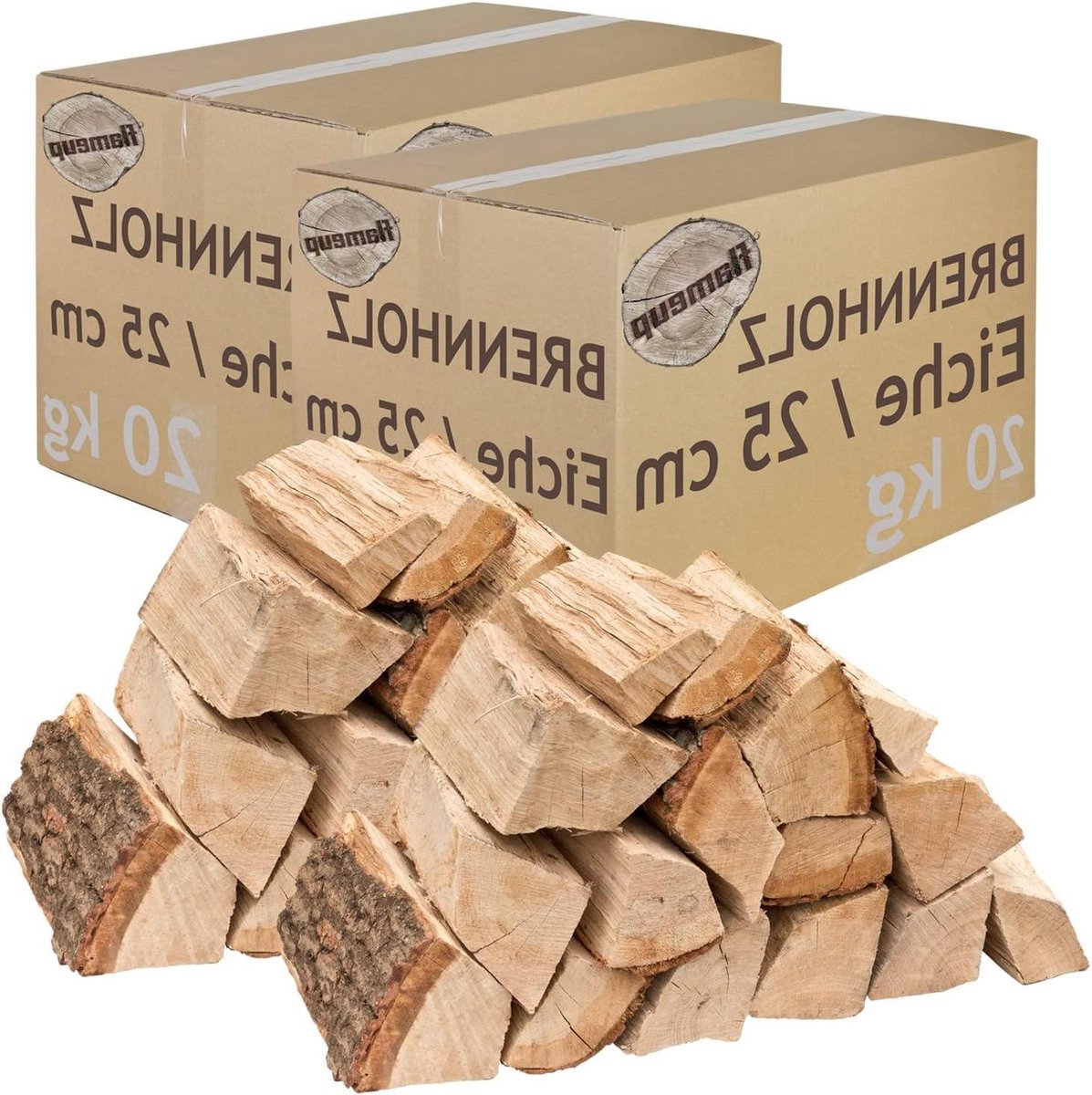 Haardhout Eikenhout - Ovenhout Blokken - Open Haard Stoken - Kamergedroogd - 40 Kilogram - Bruin