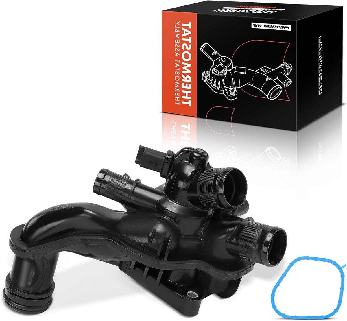 Thermostaat Koelmiddelregelaar - Koelvloeistofthermostaat Motor - Motorkoeling Optimaliseren - Directe Vervanging Motoronderdeel - 26x14.5x14.5 cm - Zwart