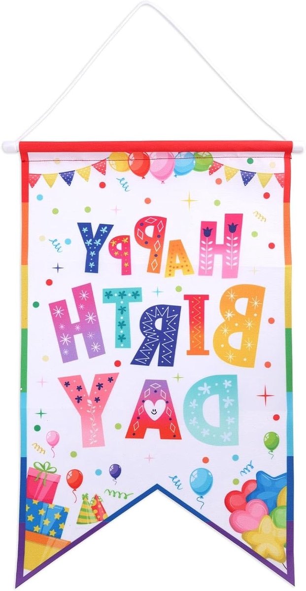 Kleurrijke Deurbanner voor Verjaardagsfeesten, Decoratie voor Binnen en Buiten, Perfect voor Kinderen en Jongens en Meisjes