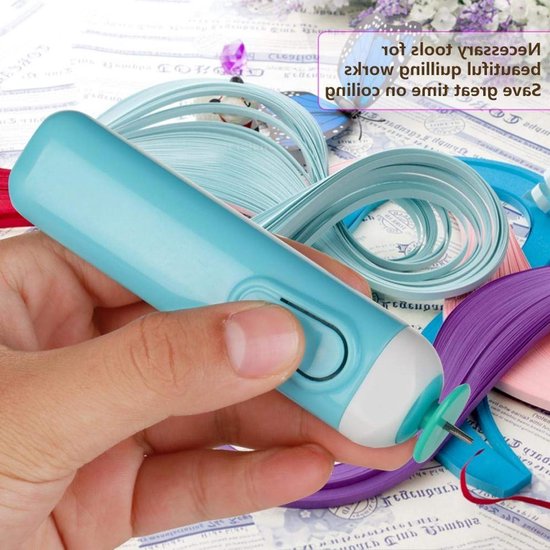Elektrische Quilling Pen voor het Maken van Papieren Strips, Automatische Quilling Tool met Rollen en Papiervolume voor Creatieve Projecten — afbeelding 2