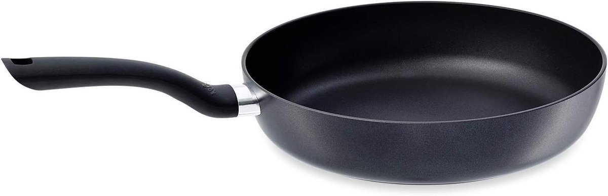 Aluminium Braadpan - Steelpan Koekenpan - Vetarm braden - 3-laags anti-aanbaklaag - 28 cm - Zwart