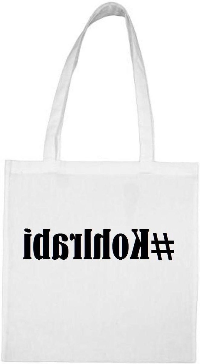 Boodschappentas - Gymtas Schooltas - Dagelijks Gebruik - 100% Katoen - 38 x 42 cm - Wit
