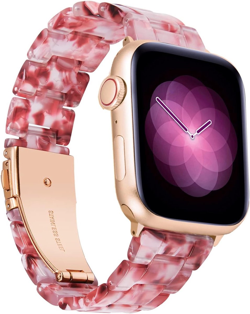 Compatibele Hars Horlogeband voor Apple Watch Dames - Armband 38-49mm voor Serie 1-11 en Ultra Modellen