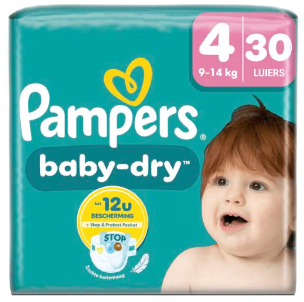 3x Pampers Baby Dry Luiers Maat 4 (9-14 kg) 30 stuks