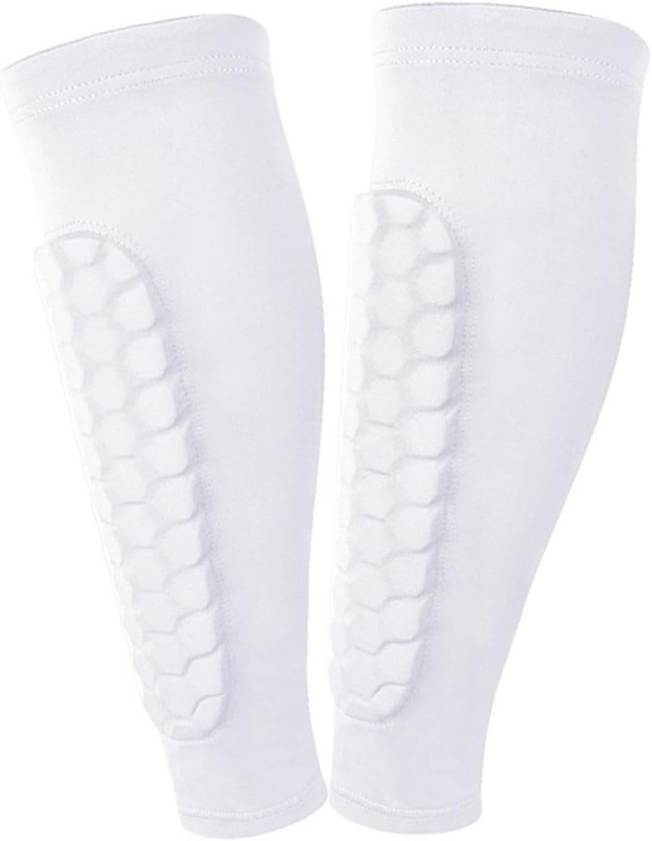 Voetbal Trainingsscheenbeschermers met Honingraat Pads en Antislip Compressiesokken voor Kinderen en Tieners