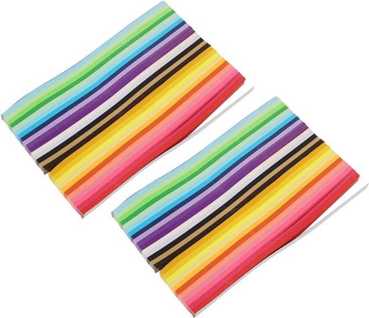 Colorful dubbelzijdige flexibele papieren strips - 2700 stuks voor schoolactiviteiten