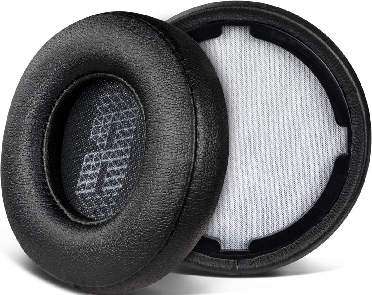 Vervangende Oorkussens voor JBL Live 400BT - Zachte Earpads van Kunstleer, Geluidsisolatie en Comfortabele Schuimkussens - Zwart