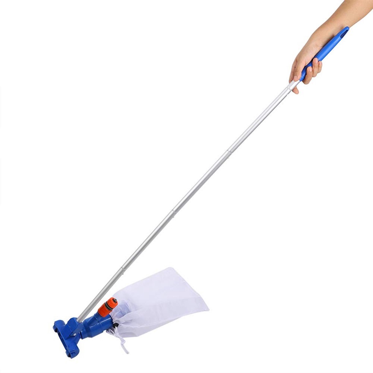Dailygoods - Professionele Zwembadreinigingsset - Dieptereiniging - 135 Cm Staaf - Vacuümkop - Voor Zwembadeigenaren - Geschikt voor Vijvers