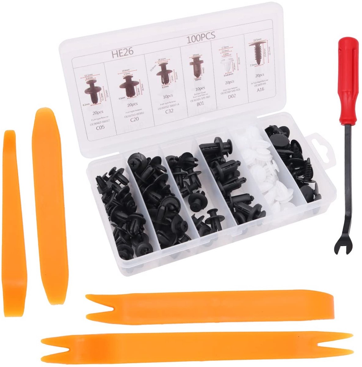 Jhubersproducts - Auto Retainer Clips - Auto Body Bevestiging - Hoogwaardige kunststof - Trim Clips Set - Auto onderhoud - Geschikt voor de meeste aut