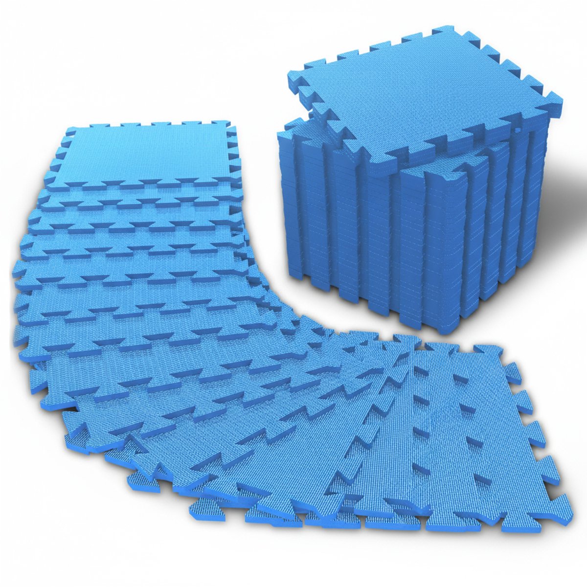 NEOLYMP Beschermende Vloermat Set – 18 Puzzelmatten en 27 Randstukken – Gymnastiekmat
