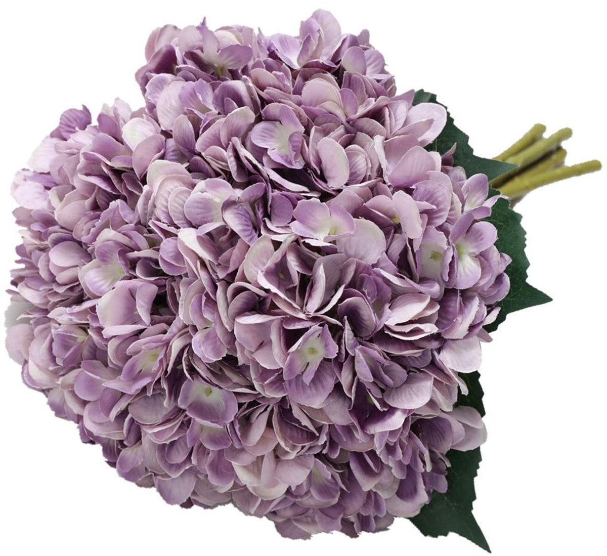 Dailygoods - Kunstmatige Hydrangea - Bloemboeketten - Eenvoudig en elegant - Paars - Decoratie voor bruiloft en feest - Kunstbloemen - Perfect voor hu