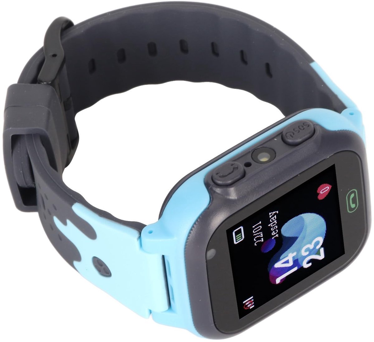 Jhubersproducts - Kindersmartwatch - GPS-positionering - 1,44 Inch kleurenaanraakscherm - 2-weg spraakoproep - Waterdicht - Geschikt voor kinderen - M