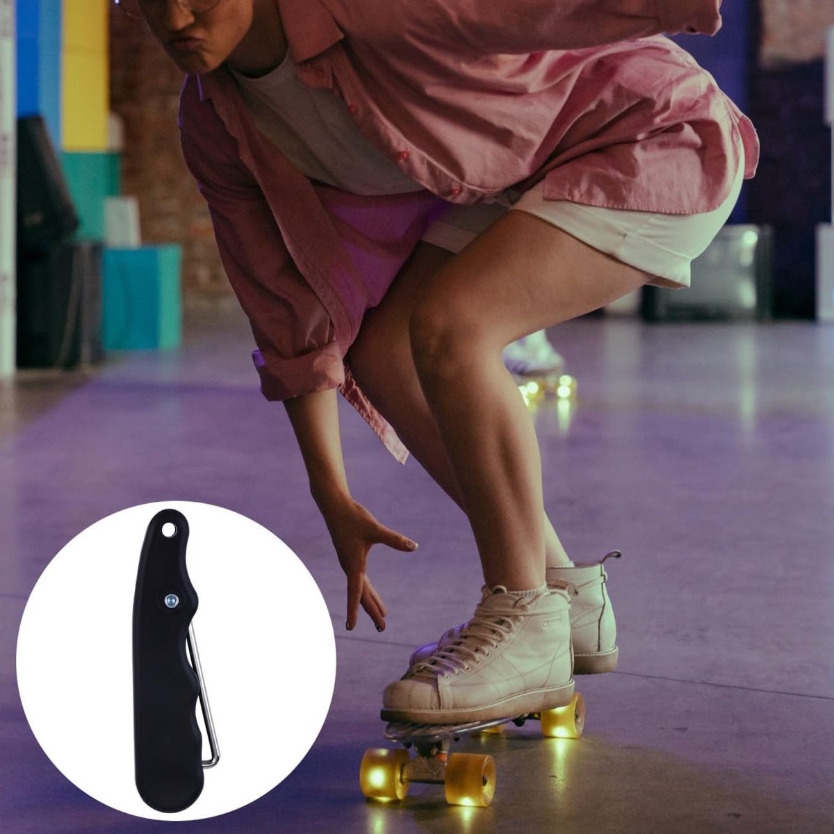 Sportieve Schoenveter Aantrekker voor Schaatsen en IJshockey - Veters Strakker Maken, Zwart, Handig en Compact