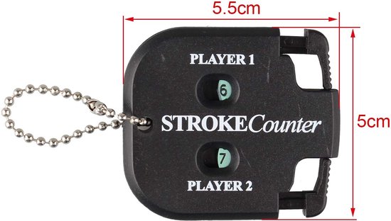 Dailygoods - Dailygoody - Golf score counter - Golf tool - Twee spelers - Handig formaat - Score bijhouden - Putt teller - Golf accessoire - Zwart model van Dailygoods — afbeelding 3