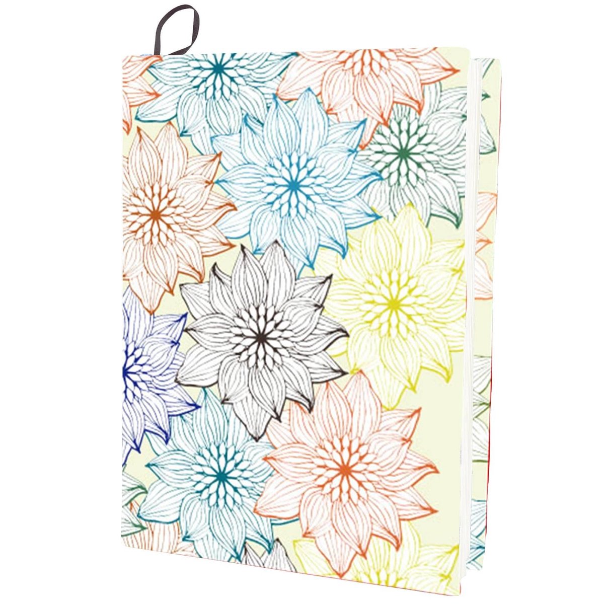 Dailygoods - Boekomslag - Wasbare boekbeschermer - Grote nylon cover - Bloemen design - Elastische boekmouw voor hardcover boeken - Geschikt voor 9x11