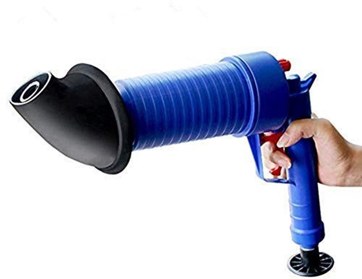 Dailygoods - Toiletzuiger - Krachtige Toiletreiniger - Handmatige Ontstopper - Blauw - Verstopte Afvoerbuster - Geschikt voor Wastafel en Badkuip