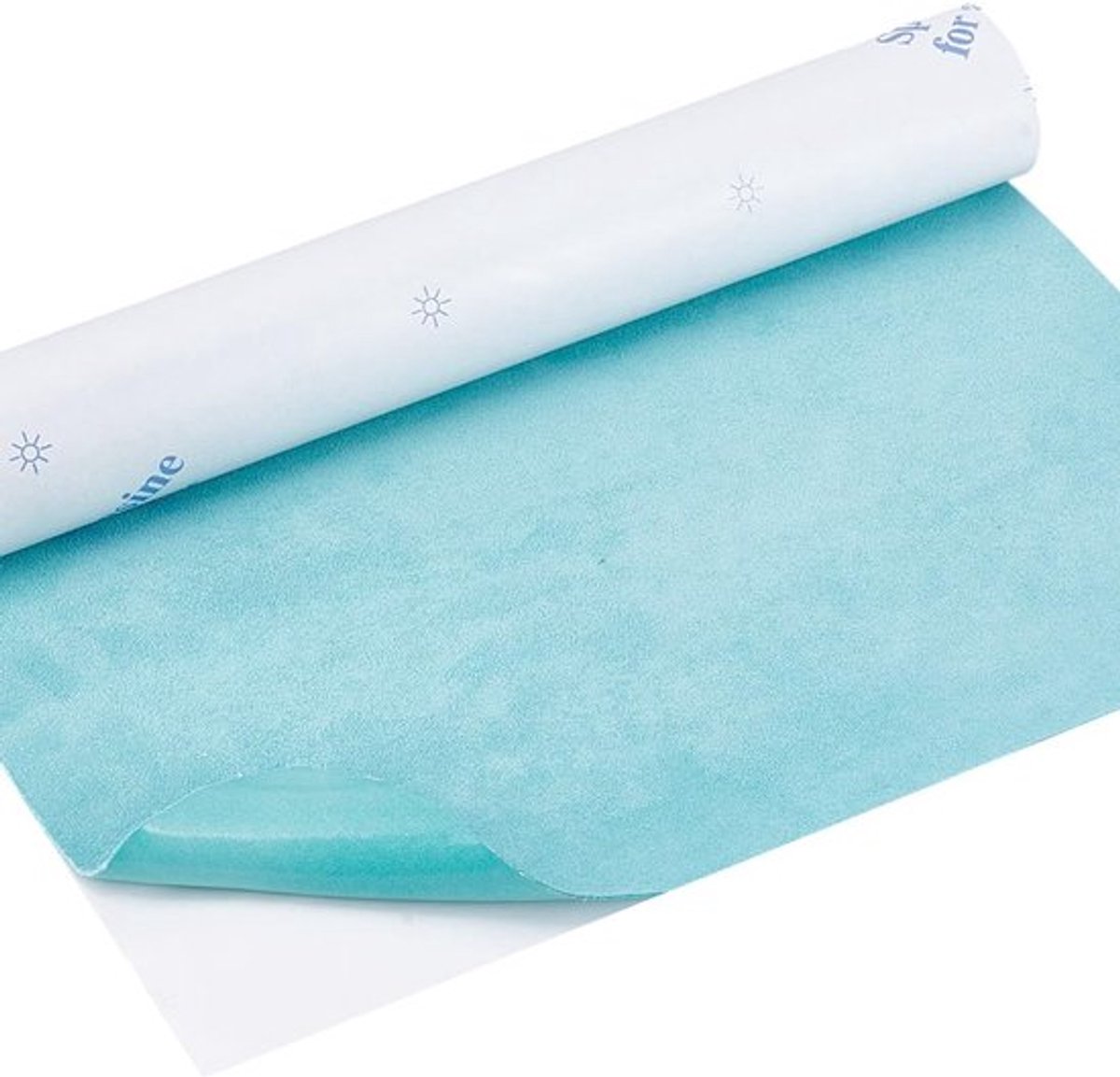 Tiffany-blauwe zelfklevende microvezelstof met suède-look en velours, 150 x 31,6 cm, ideaal voor banken, autostoelen, bedden en lederen decoratie