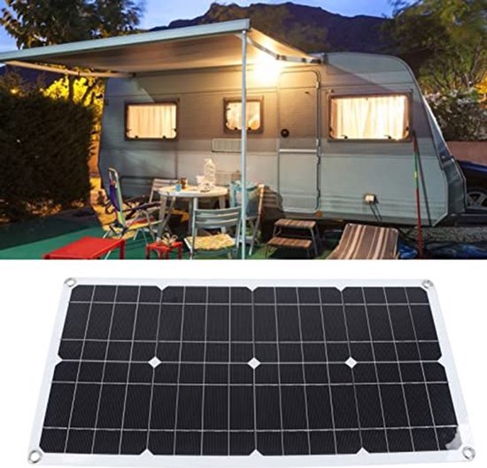 Allecto - Zonnepaneelkit - 250W Draagbaar - Waterdicht - Starterkit voor Camper en Boot - Inclusief Laadregelaar - Efficiënte Energieoplossing van Merkloos — afbeelding 2