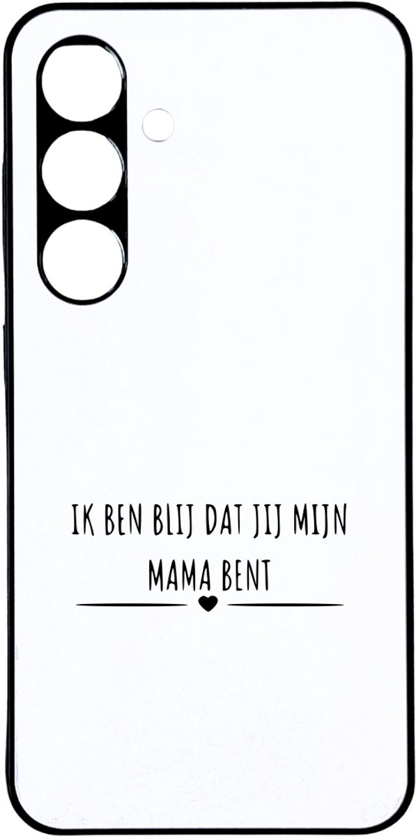 Hacebo® - Ik ben blij dat jij mijn mama telefoonhoesje - Mama - cadeau mama - telefoonhoesjes - Moederdag - Leuk cadeau voor je mama om te geven - verjaardag mama - hoesje geschikt voor Samsung Galaxy S24 Plus