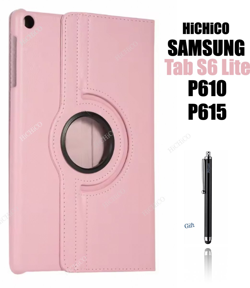 HiCHiCO® Tablet Hoes Geshikt voor Samsung Galaxy Tab S6 Lite 10.4” Hoesje - Samsung Galaxy Tab P610 Hoesje Rosegoud - Galaxy Tab P615 Hoesje met Stylus Pen
