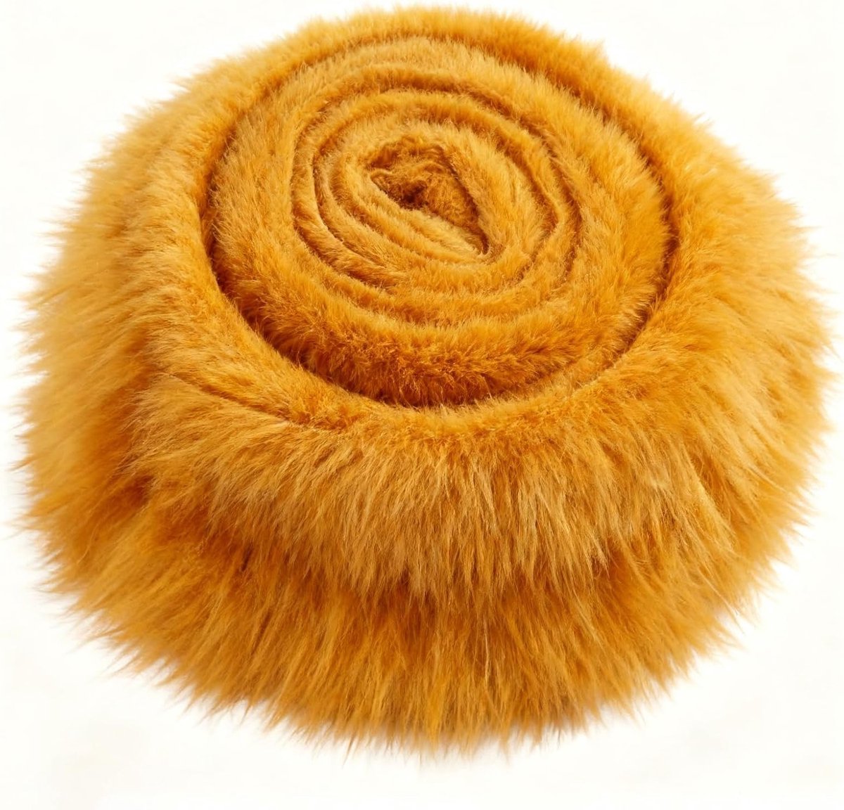 Faux Fur Stof in Bruin Geel 5x150cm, Zachte Pluche Strips voor Knutselen, Kerstdecoratie en Kostuums