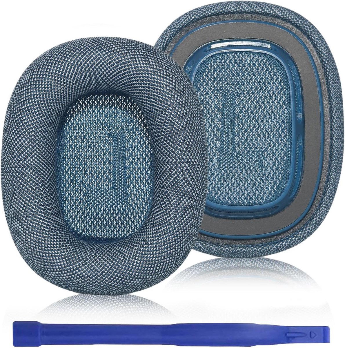 Vervangende oorkussens voor AirPods Max - Blauw rolstof - Ademend en duurzaam - Eenvoudige vervanging - ShopVlot