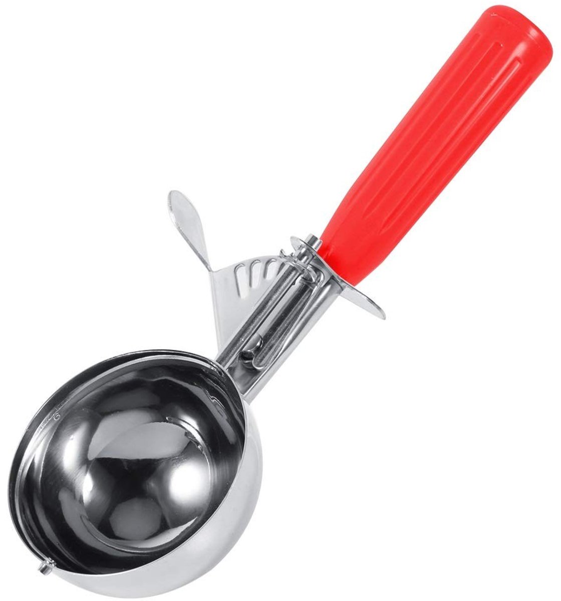 IJsjes Schep - Fruitbolletjes Schep - Desserts Maken - Met Uitwerper - 5cm Rood