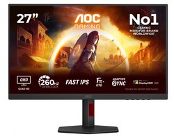 AOC G4 Q27G4ZR - QHD Gaming Monitor - 27 inch - 240Hz - 260hz OC - 27 inch