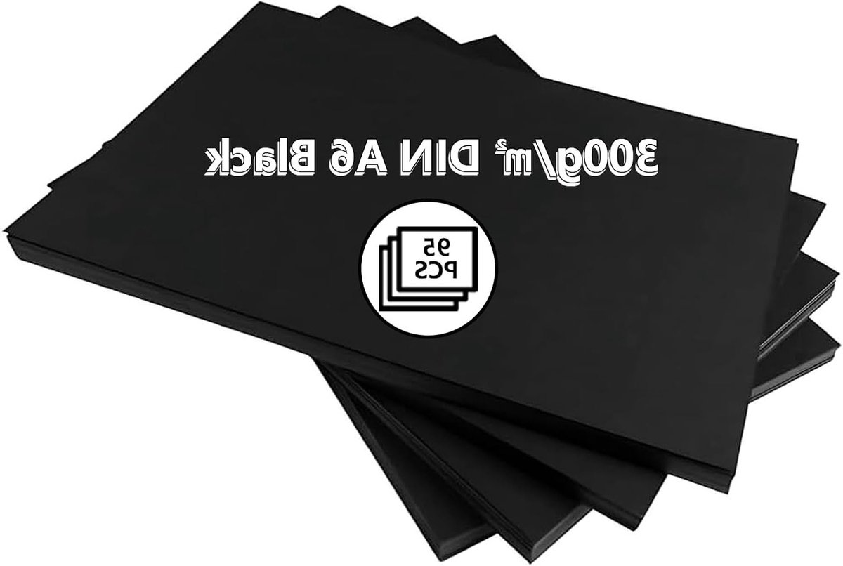 95 Zwarte A6 Lege Postkaarten voor DIY Ontwerpen, 300 g/m², Perfect voor Schrijven en Creatieve Projecten, 148 x 105 mm