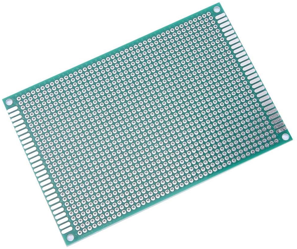 Allecto - Breadboard - Dubbelzijdige - Stabiele prestaties - 8x12 cm - Voor elektrisch experiment - 10 stuks