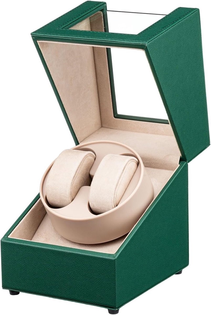 Dubbele Horloge Winder voor 2 Automatische Horloges, Stille Rotatie, Acryl Display Case, USB Type C, Luxe Presentatie Box, Perfect voor Verzamelingen