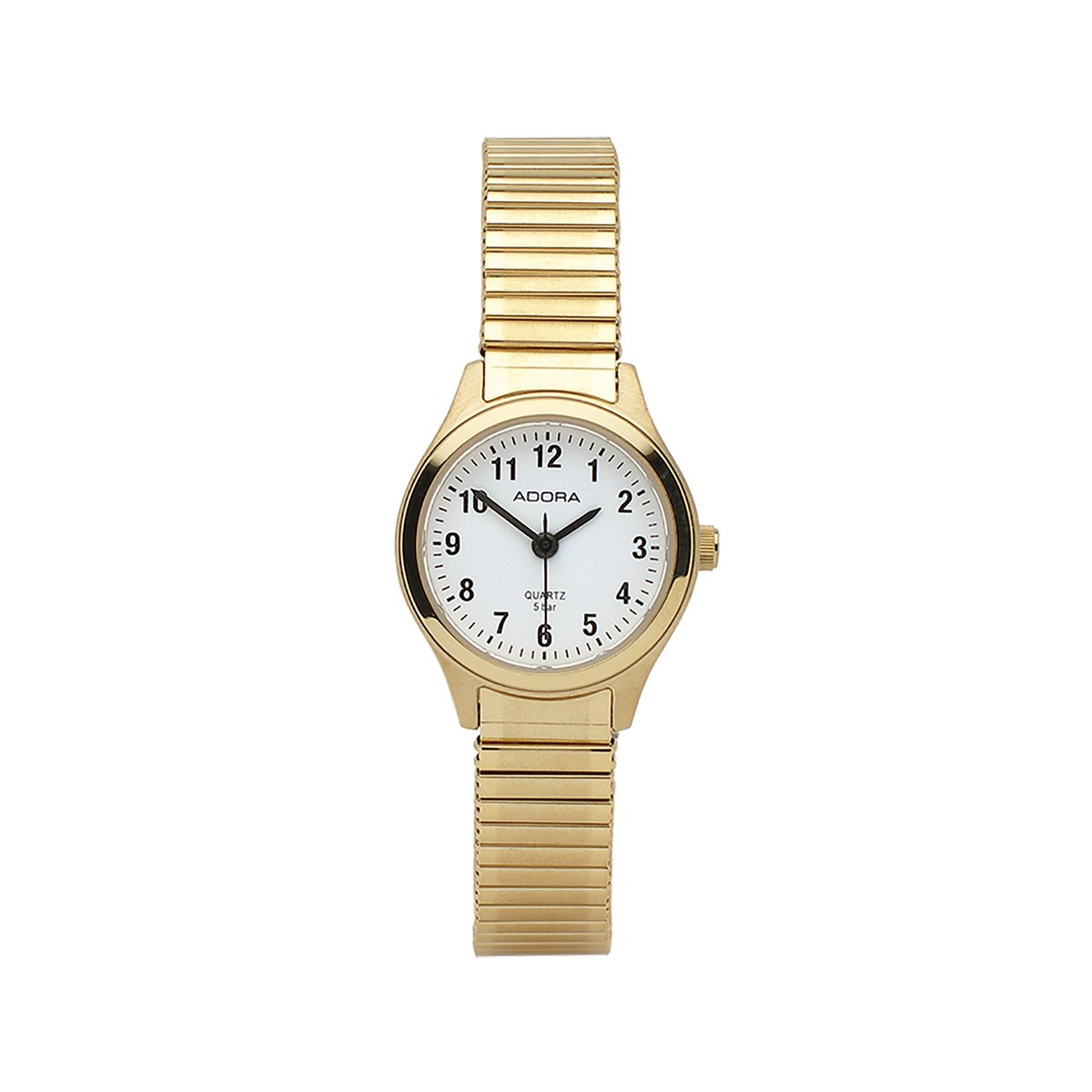 AB6035 - Adora Basis Dameshorloge Goudkleurig 23 mm Quartz 5 ATM - Rekband