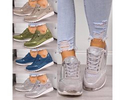 Casual Orthopedische Sneakers met Rits voor Dames, Comfortabele Tennisschoenen met Goede Ondersteuning, Grijs, Maat 40 EU