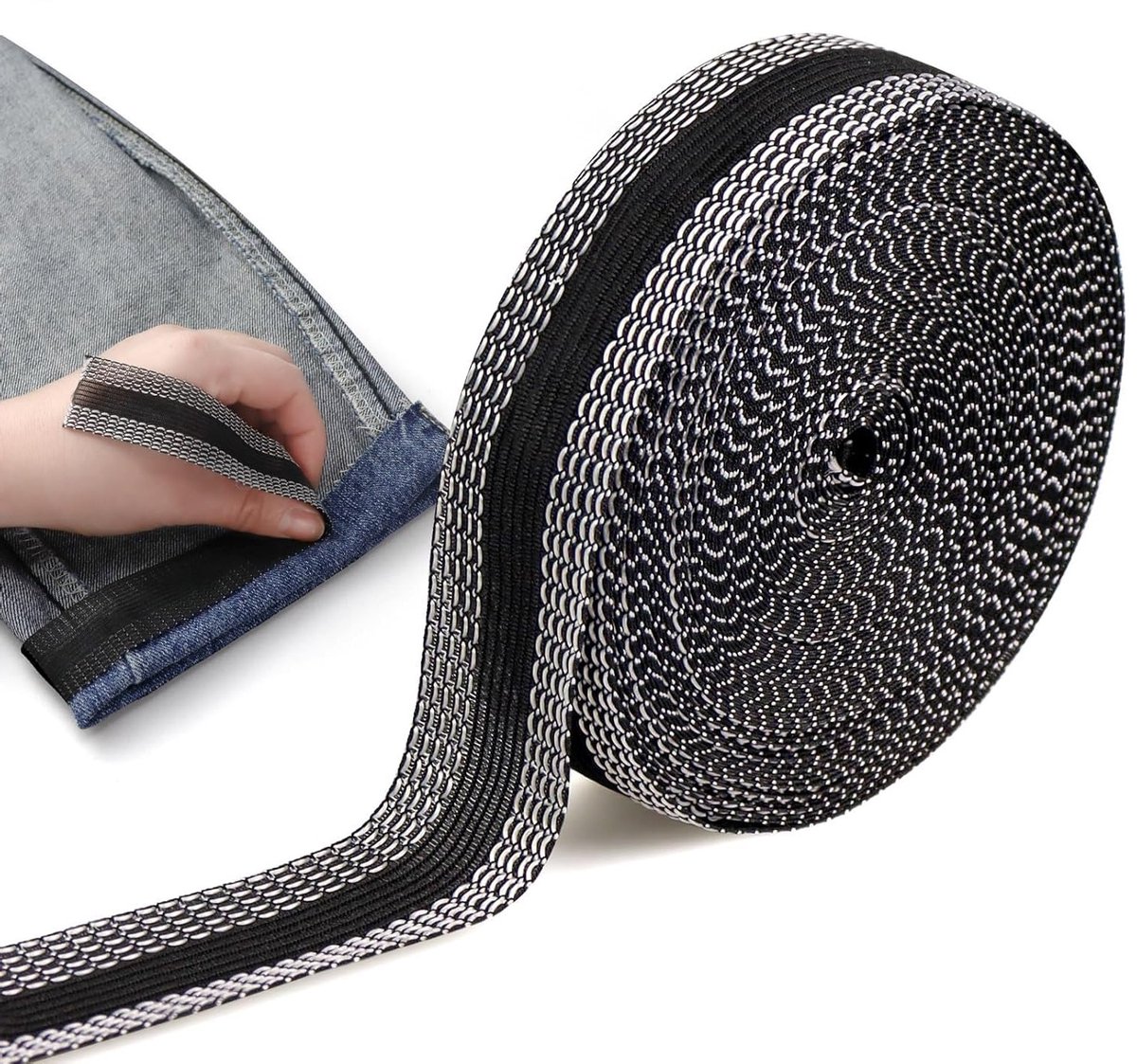 10 Meter Strijkband voor Kleding, Zelfklevende Hemband voor Het Inkorten van Broeken en Gordijnen, Ideaal voor Naaiprojecten en Creatieve Klussen