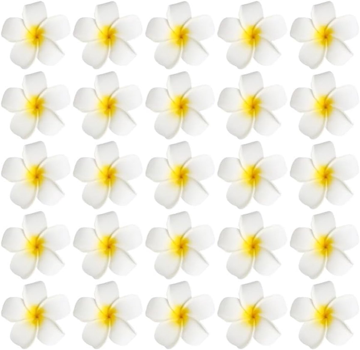 25 Frangipani Haarclips, Frangipani Haarclips, Hawaiiaanse Feestmeisje Bloemenclips