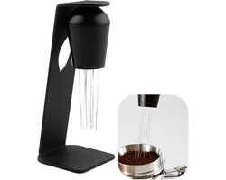 Koffie Roerstaafje - WDT Tool voor Espresso - Distributietool met 9 Pennen - 0.4 mm - Metalen Beugel - Barista Espresso Accessoires (Zwart)