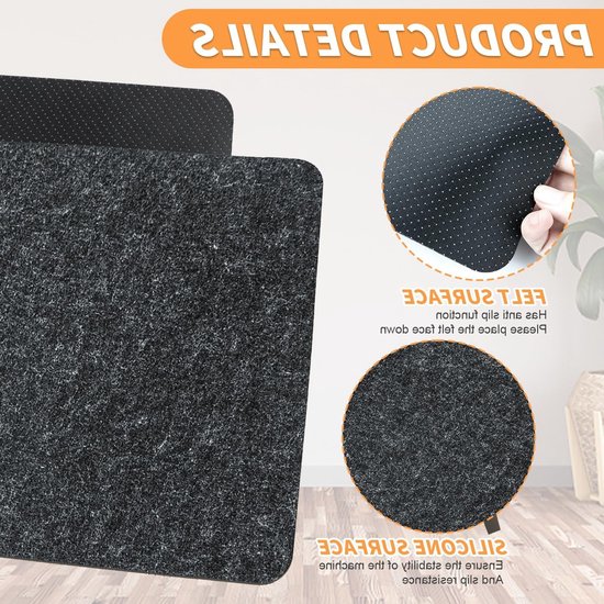 Hittebestendige en brandwerende mat voor de keuken - Isolatie en bescherming voor werkbladen, 44 x 30 cm, ideaal voor bakken en koken — afbeelding 2